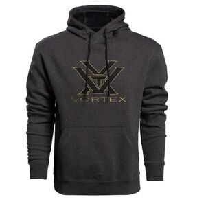 Vortex XL Core Logo Comfort Hoodie Gray Black Spell out Mid weight Pouch Pocket
